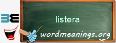 WordMeaning blackboard for listera